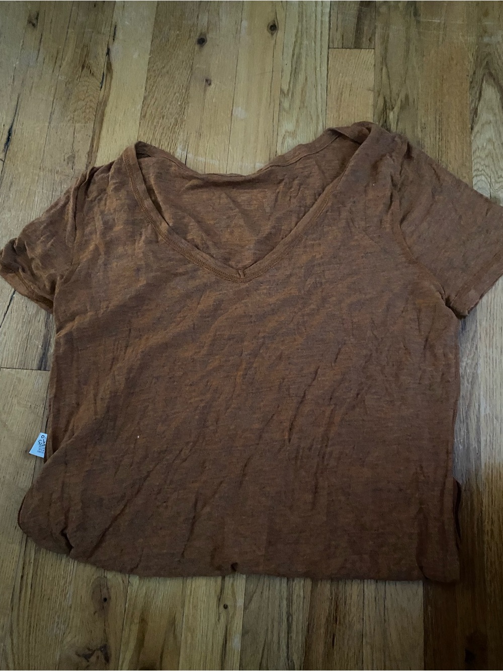 Merona Brown V-Neck Short Sleeve Tee